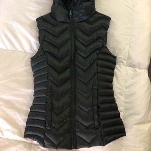 Hunter Green Puff Vest with Hood